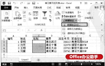 excel单元格下拉选项 为Excel 2013单元格添加下拉列表的方法