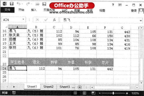 Excel2013表格中用INDEX函数和MATCH函数快速查询数据的方法