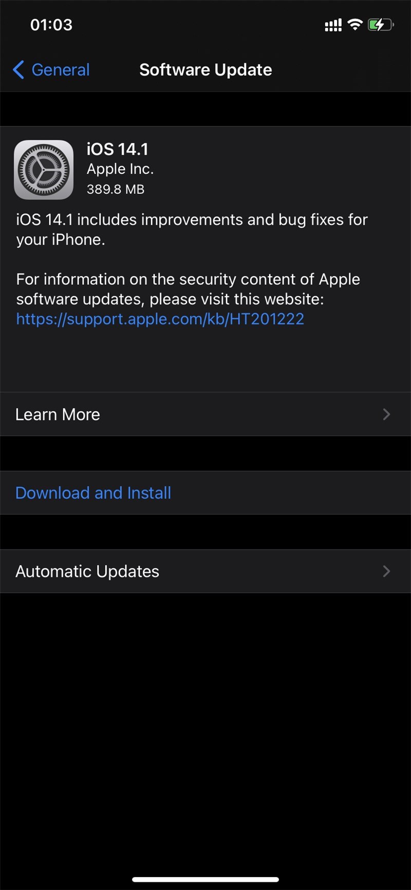 iOS 14.1/iPadOS 14.1正式版发布