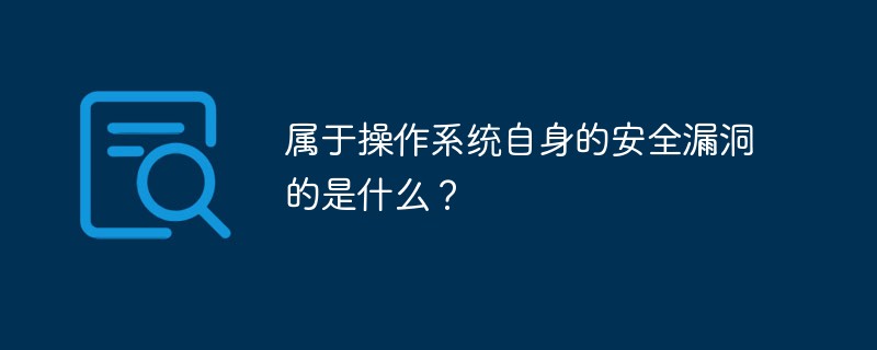 属于操作系统自身的安全漏洞的是什么？