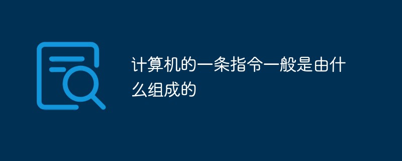 计算机的一条指令一般是由什么组成的