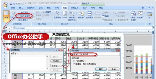 excel自定义图表 Excel 2010中定义多个图表显示方案的操作方法