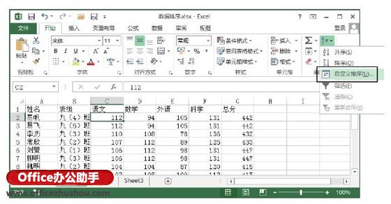 excel多列数据排序 对Excel中数据进行单列排序和多列排序的方法