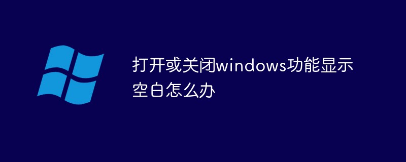 打开或关闭windows功能显示空白怎么办