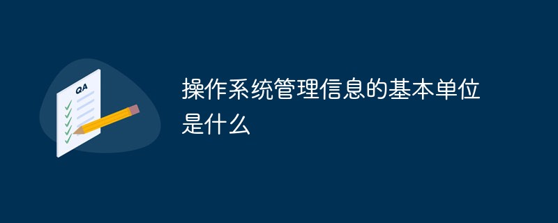 操作系统管理信息的基本单位是什么