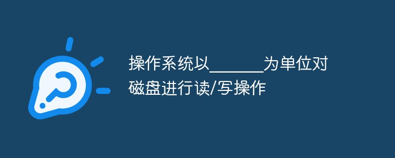 操作系统以______为单位对磁盘进行读/写操作