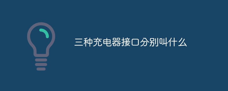 三种充电器接口分别叫什么