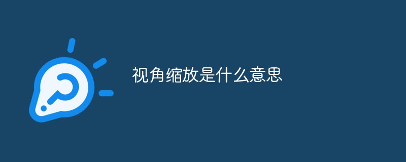 视角缩放是什么意思