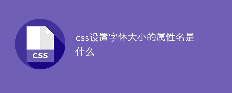 css设置字体大小的属性名是什么