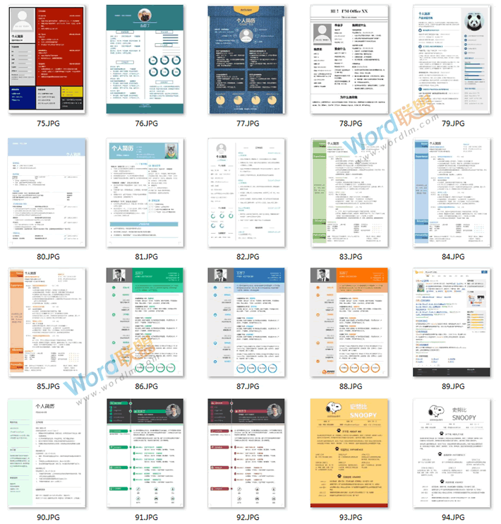 Word个人简历模板表格 海量Word个人简历模板表格免费打包下载(精品简历模板)