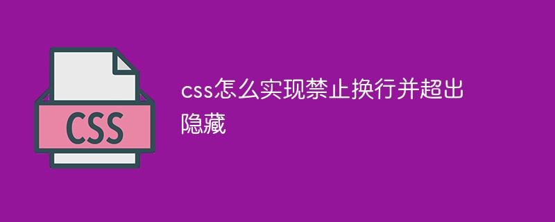 css怎么实现禁止换行并超出隐藏