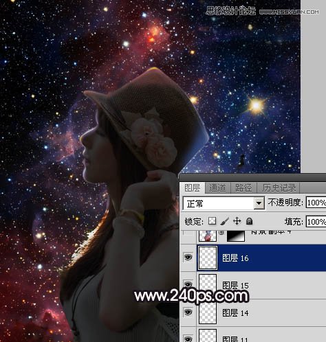 PS制作创意风格的星空人像效果教程