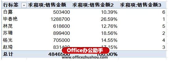 excel vba实现数据透视表 使用Excel的数据透视表快速实现数据的汇总与排名的方法