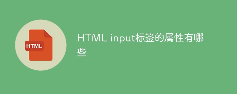 HTML input标签的属性有哪些