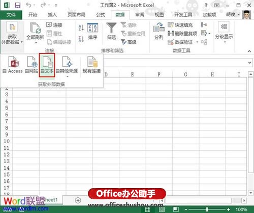 文本数据导入excel 外部文本数据导入Excel 2013的方法