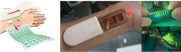 三星展示可拉伸的 OLED 皮肤贴片：可用作健身监测器