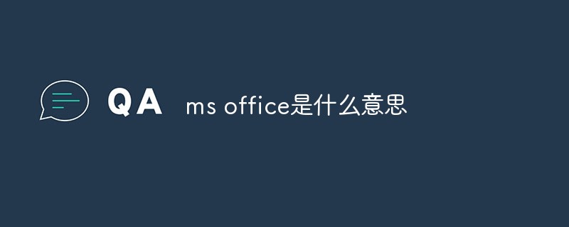 ms office是什么意思