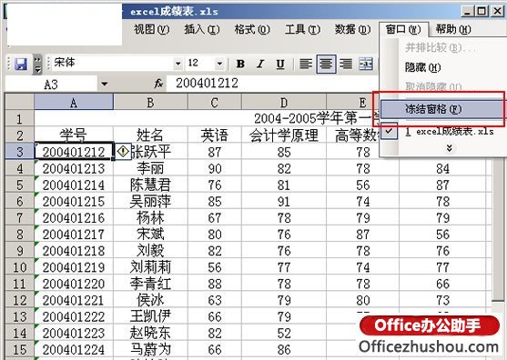 excel冻结单元格 Excel中如何冻结单元格？冻结单元格如何固定指定的行或列