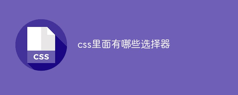 css里面有哪些选择器