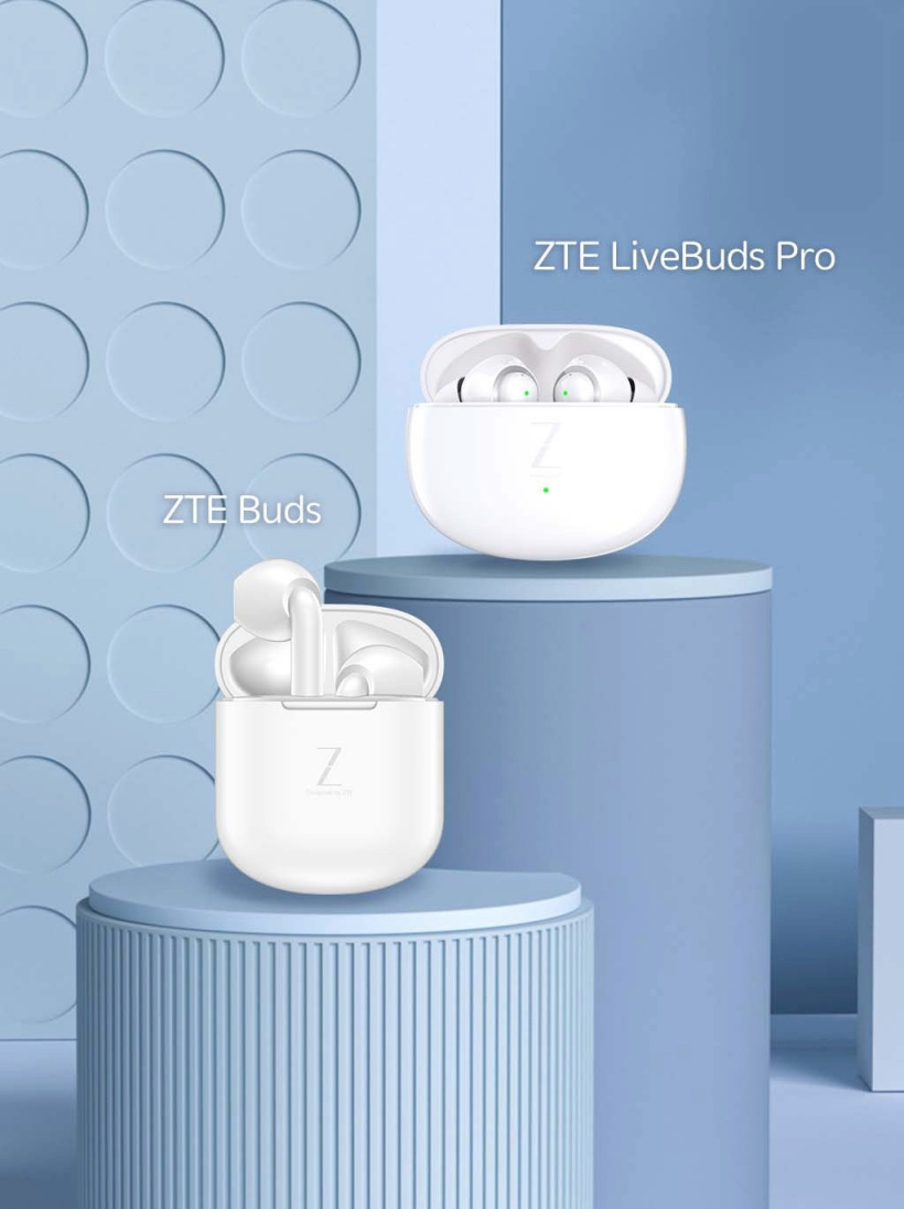 中兴 ZTE LiveBuds Pro/ZTE Buds 两款耳机将随 Axon30 手机发布