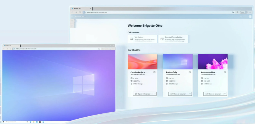 Windows 365 云电脑宣布可用