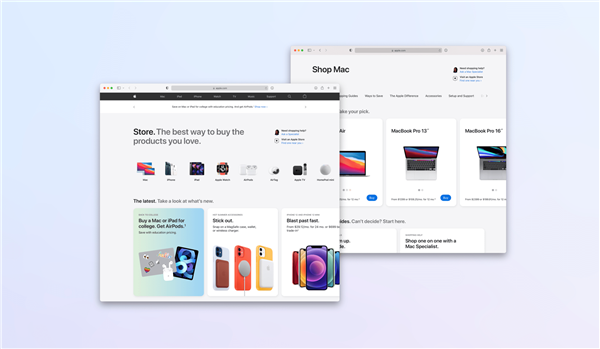 苹果官网结束维护：新增“商店”专区、界面焕然一新