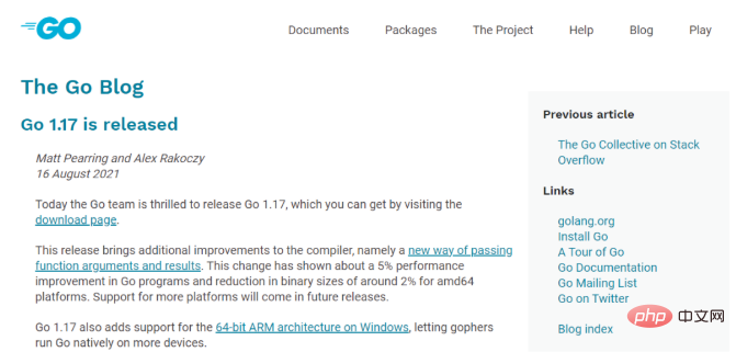 最新消息！Go 1.17 正式发布啦！