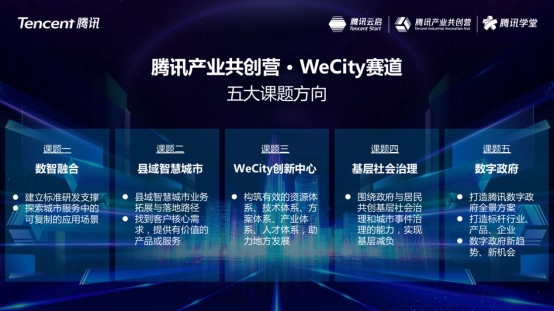 腾讯产业共创营WeCity赛道课题发布 携手行业精英共建智慧城市