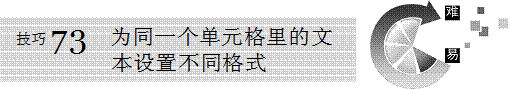 excel为同一个单元格里的文本设置不同格式