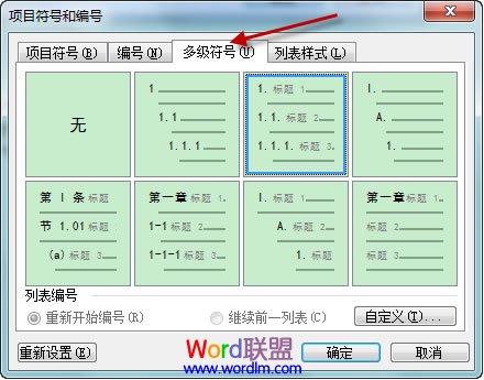 Word文档自动生成目录 Word2003文档中自动生成章节号技巧