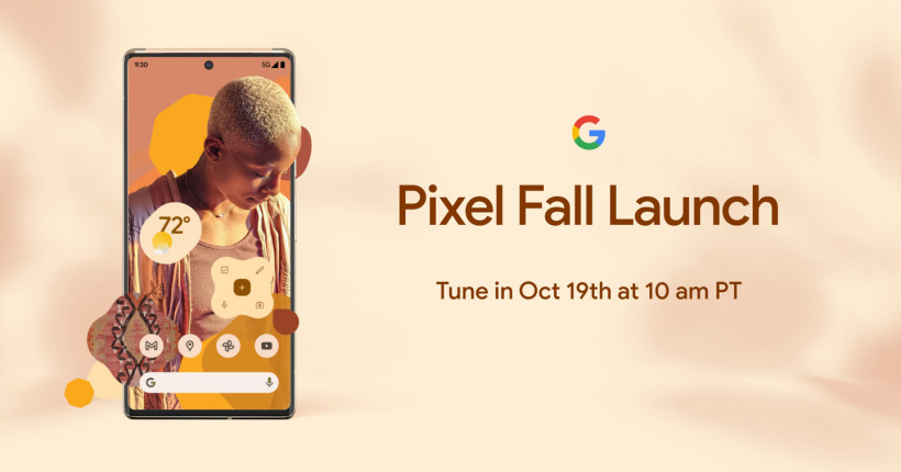 谷歌 Pixel 6 系列手机发布会定档，10 月 20 日见