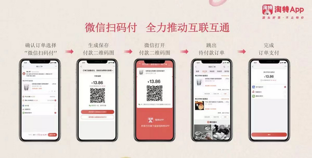 淘特通过第三方支付机构，上线微信扫码付