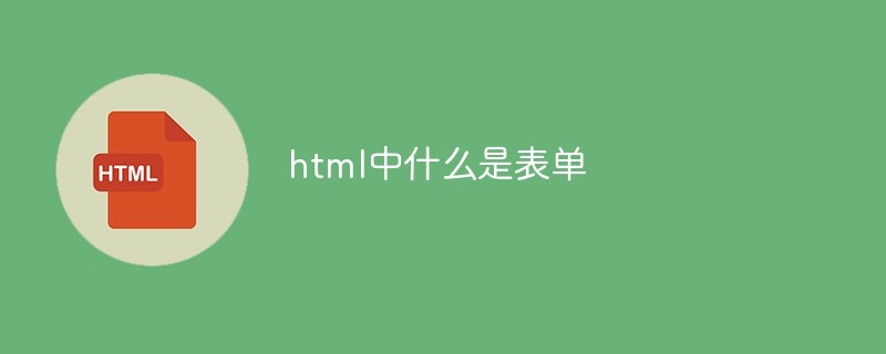 html中什么是表单