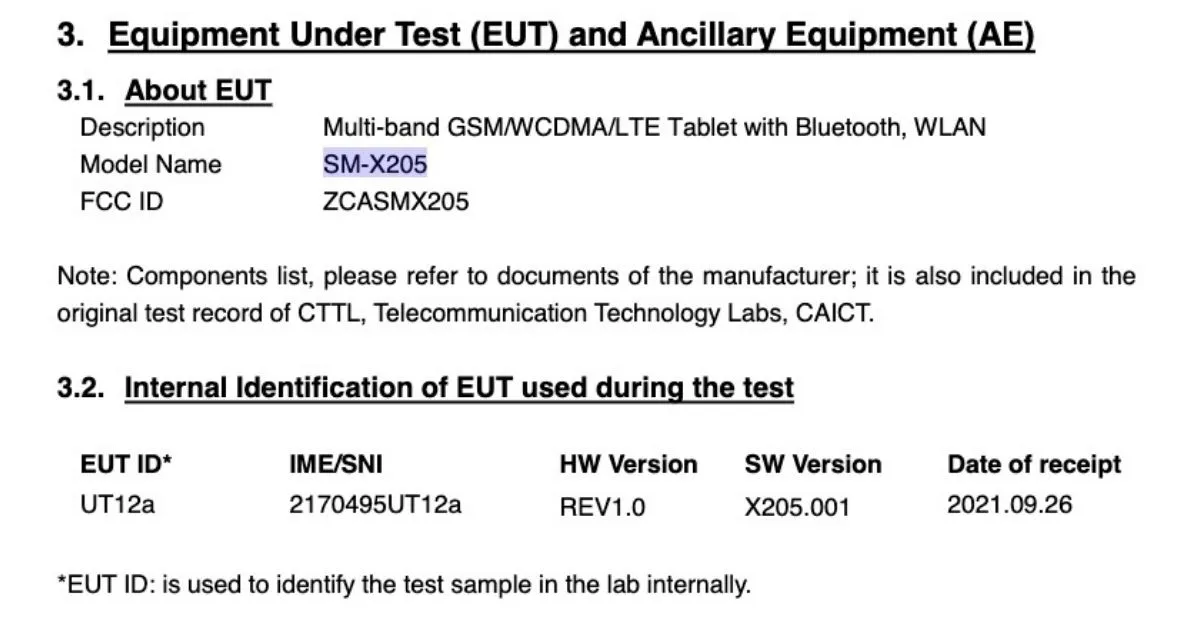 发布在即，三星 Galaxy Tab A8 2021 现身 FCC