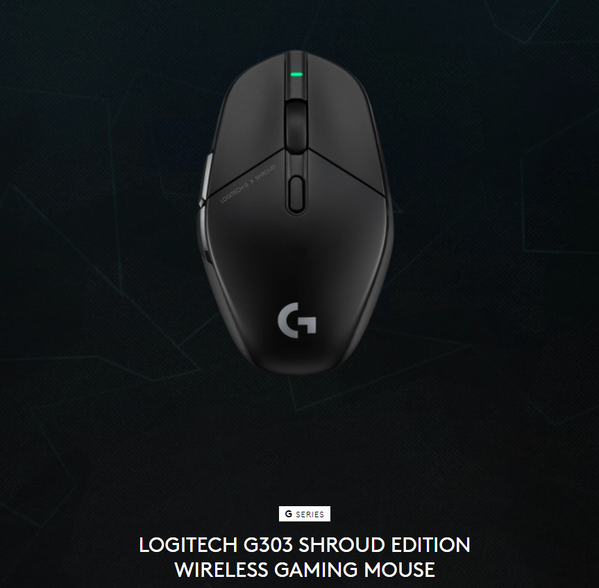 罗技发布 Shroud 联名款 G303 无线游戏鼠标，售价 129.99 美元