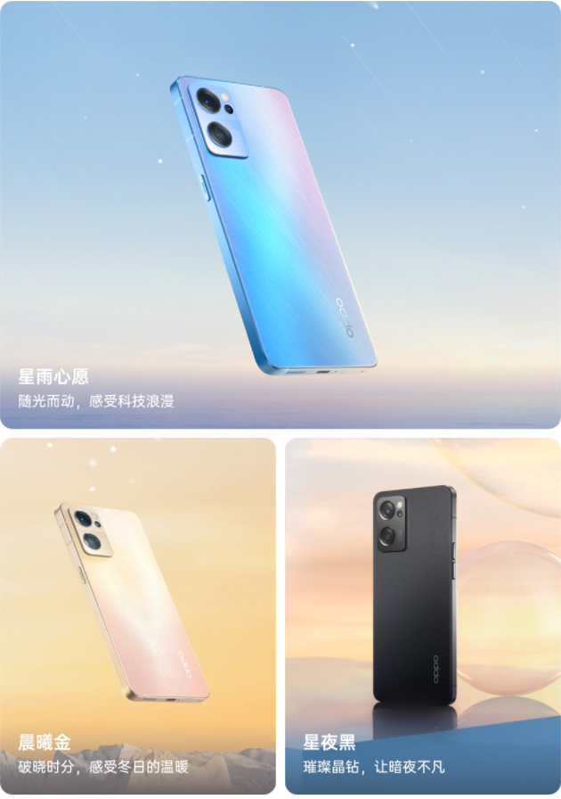 OPPO Reno7系列官方渲染图公布