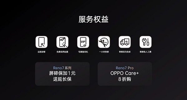 Reno7系列新品正式发布 送你6大贴心服务权益