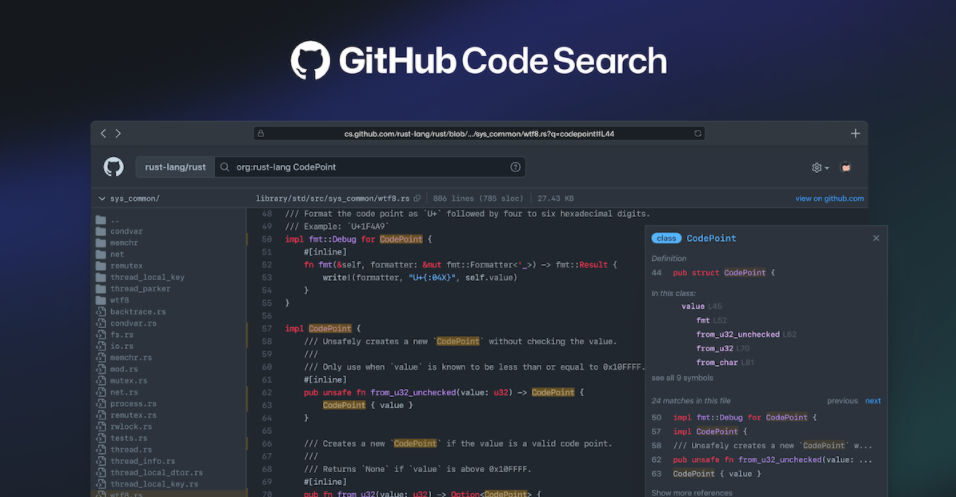 微软 GitHub 大幅改进代码搜索功能，已发布技术预览版