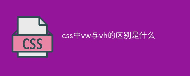 css中vw与vh的区别是什么