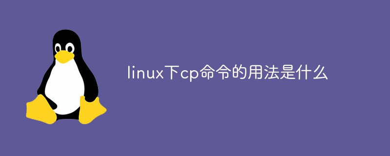 linux下cp命令的用法是什么