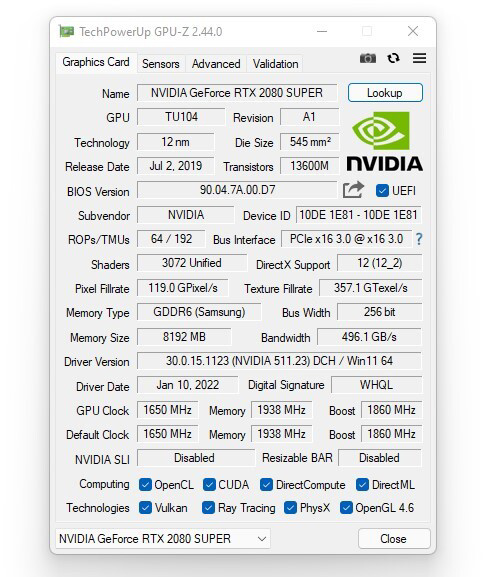 GPU-Z v2.44.0 版发布：支持 RTX 3050 / RX 6500 XT 等显卡