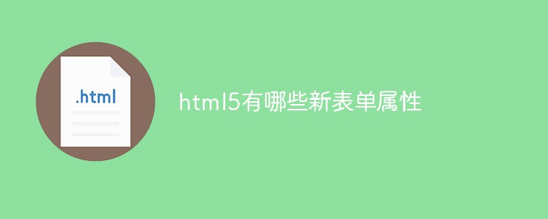 html5有哪些新表单属性