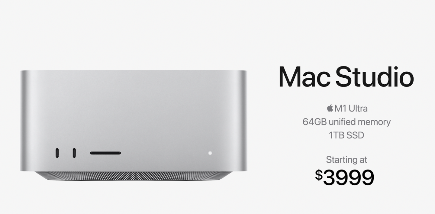 14999 元起，苹果 Mac Studio 发布：搭载 M1 Max / Ultra，性能超 Mac Pro