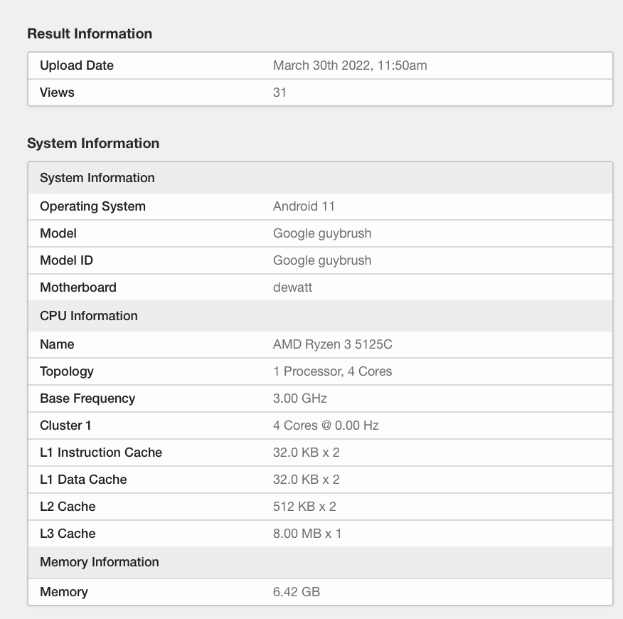 AMD 新款 R3 5125C 处理器曝光：4 核 3GHz，专为 Chromebook 设计