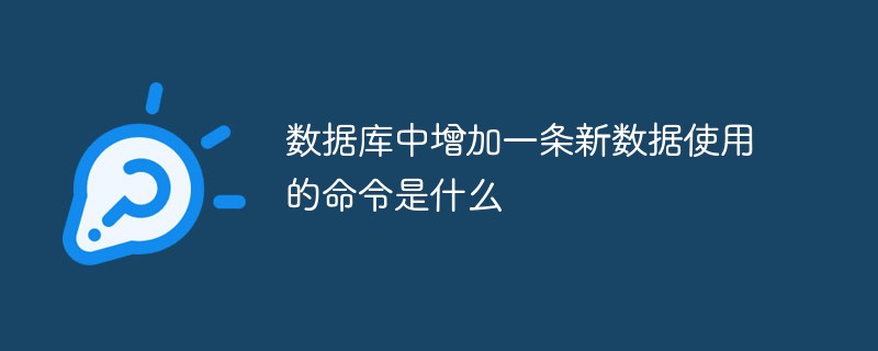 数据库中增加一条新数据使用的命令是什么