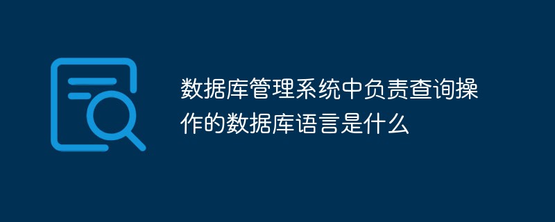 数据库管理系统中负责查询操作的数据库语言是什么