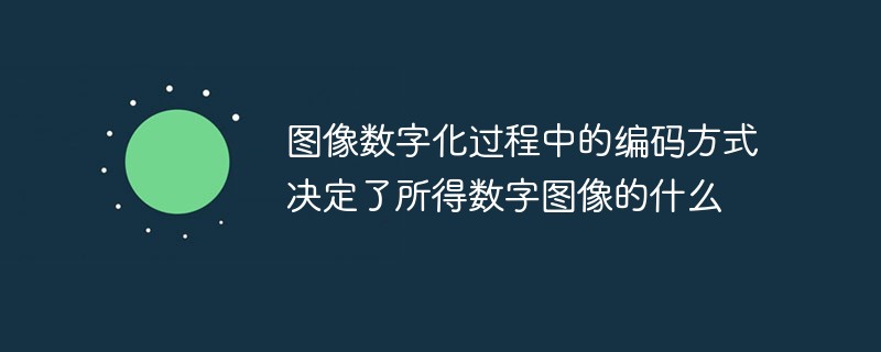 图像数字化过程中的编码方式决定了所得数字图像的什么