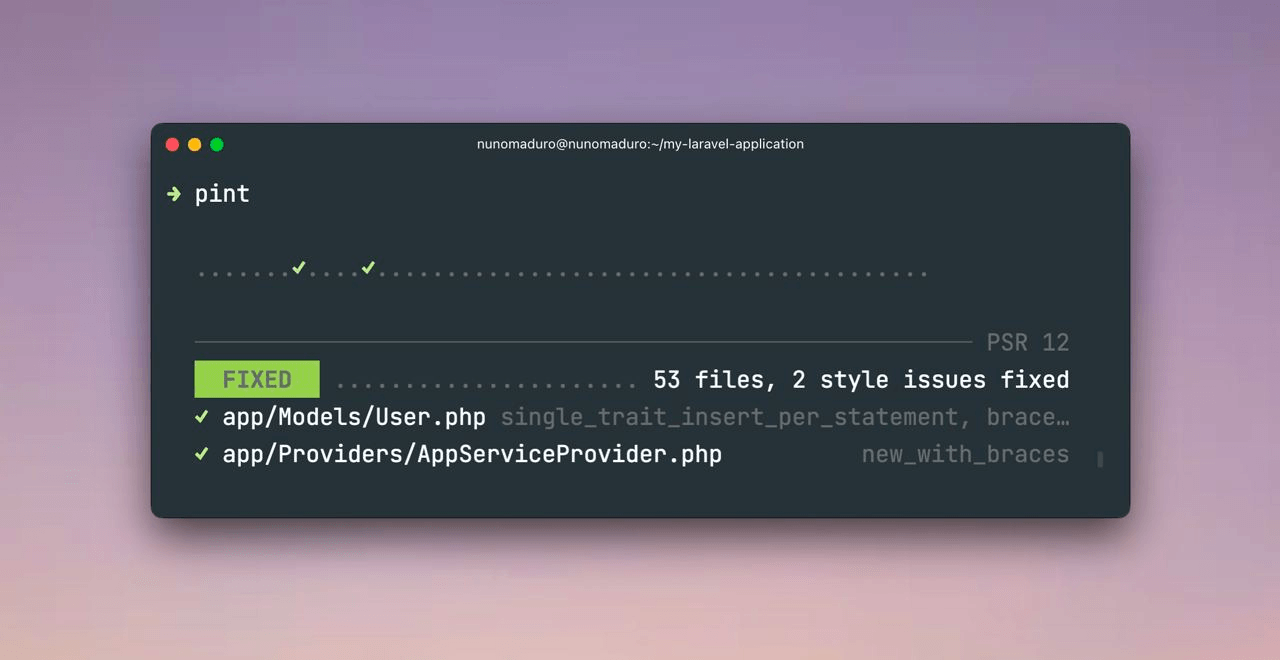 分享一个Laravel编码格式化工具：Laravel Pint