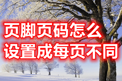 页脚页码怎么设置成每页不同 word设置页脚页码每页不同的方法介绍