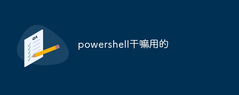 powershell干嘛用的